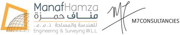 شعار شركة مناف حمزة للهندسة والمساحة وأَم سفن للإستشارات